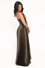 Angelique Strapless Maxi Dress - Olive