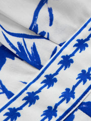 Botanical Print Halter Wrap Dress