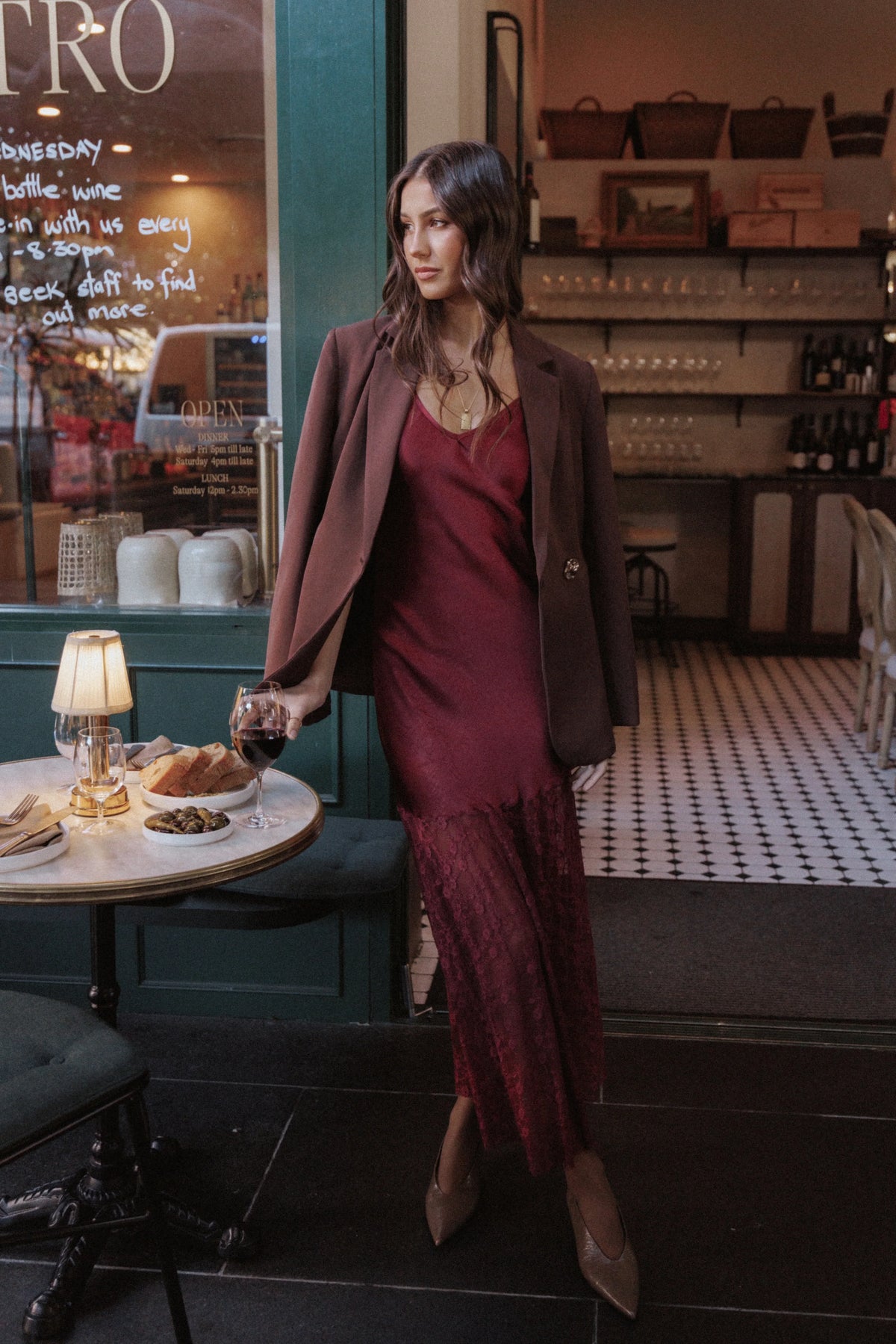 Elowyn Maxi Dress - Cherry